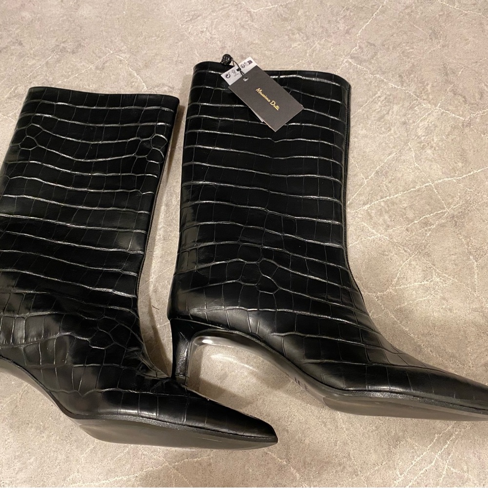 Black Lizard Massimo Dutti boots, new with tags!